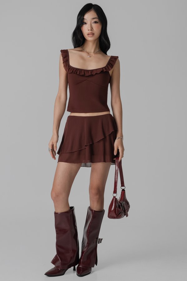 Flora Top In Brown