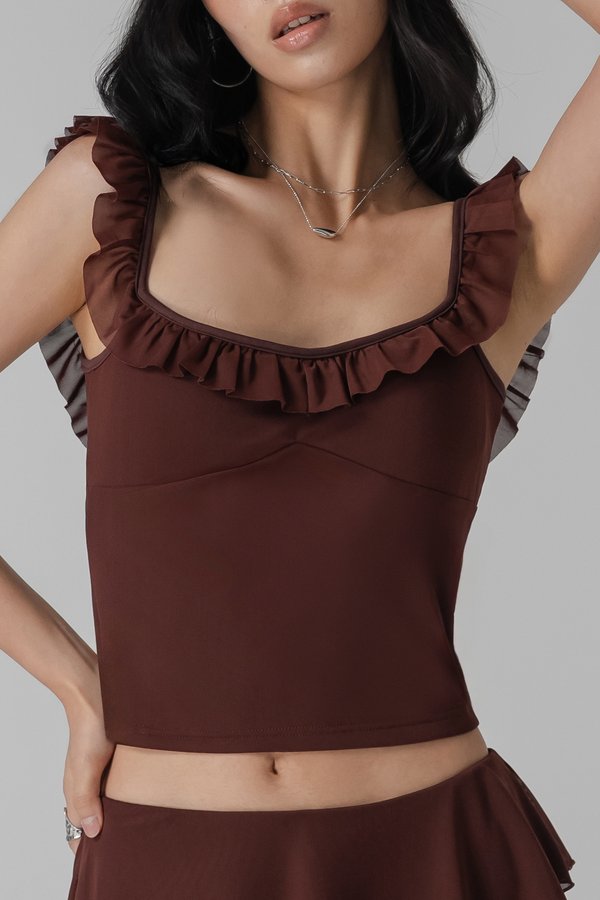 Flora Top In Brown