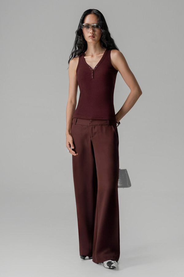 Airy Top in Burgundy