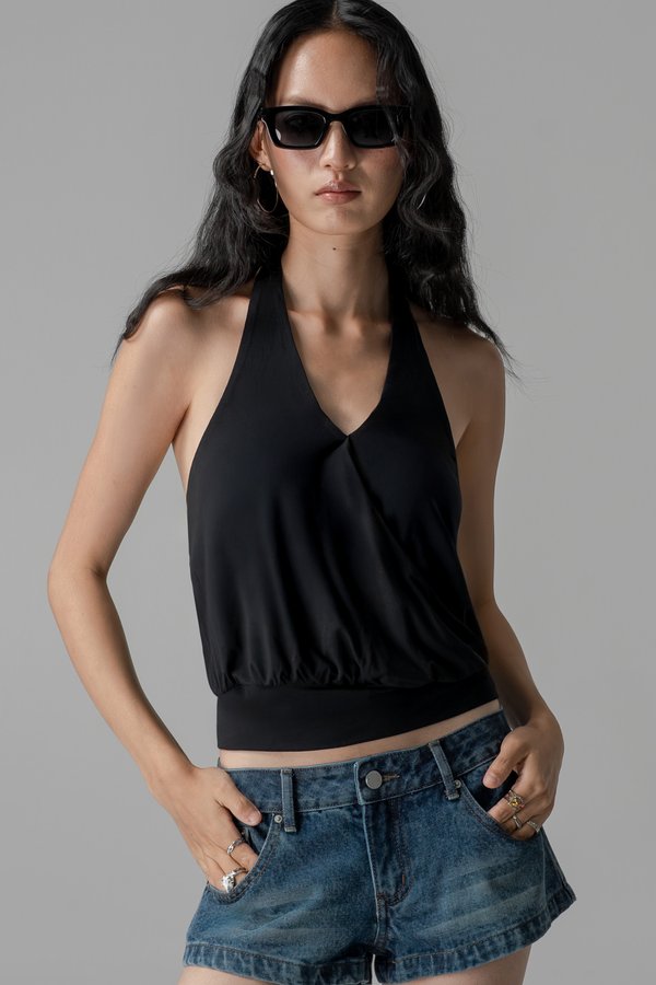 Affair Halter Top in Black