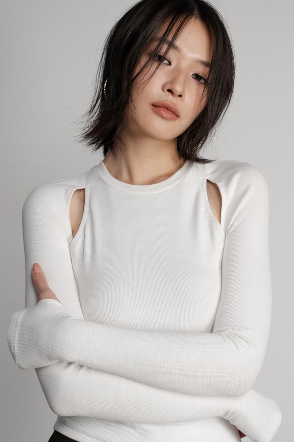 Slice Top in White