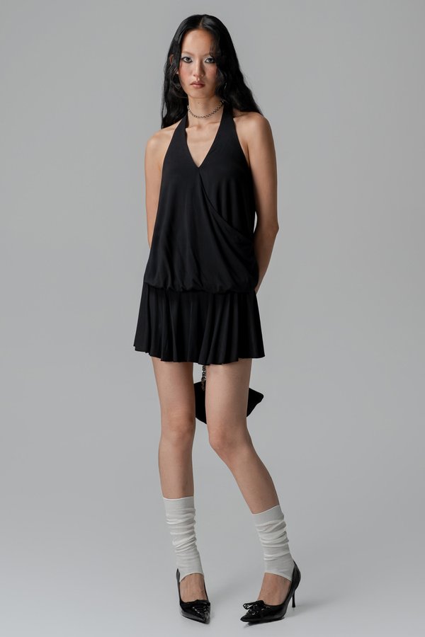 Bare Halter Dress in Black