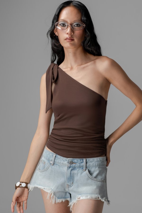 Frayed Mini Shorts in Light Wash
