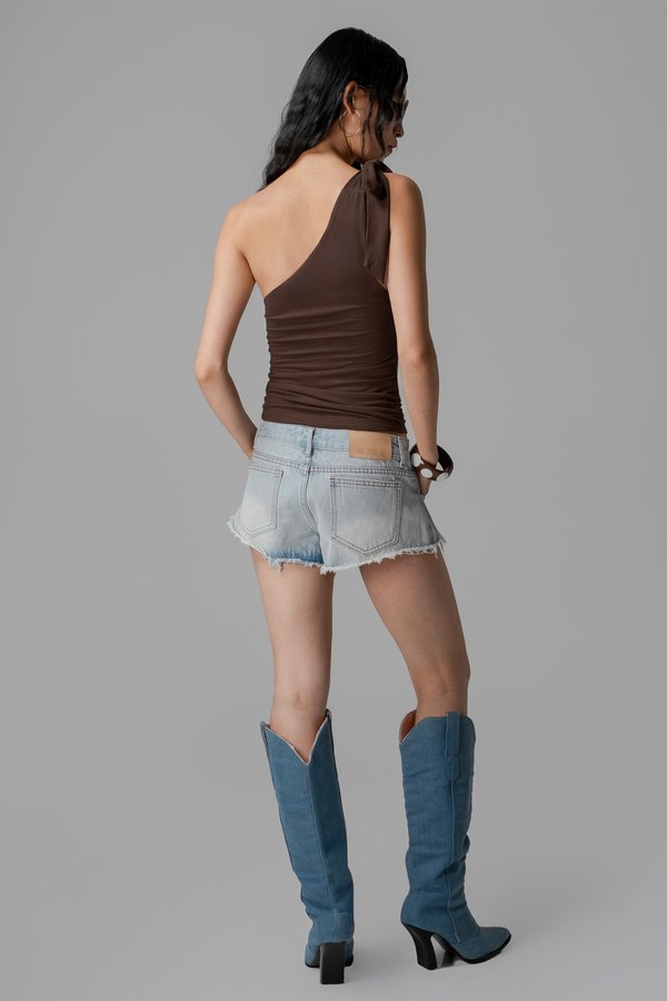 Silken Toga Top in Espresso Brown