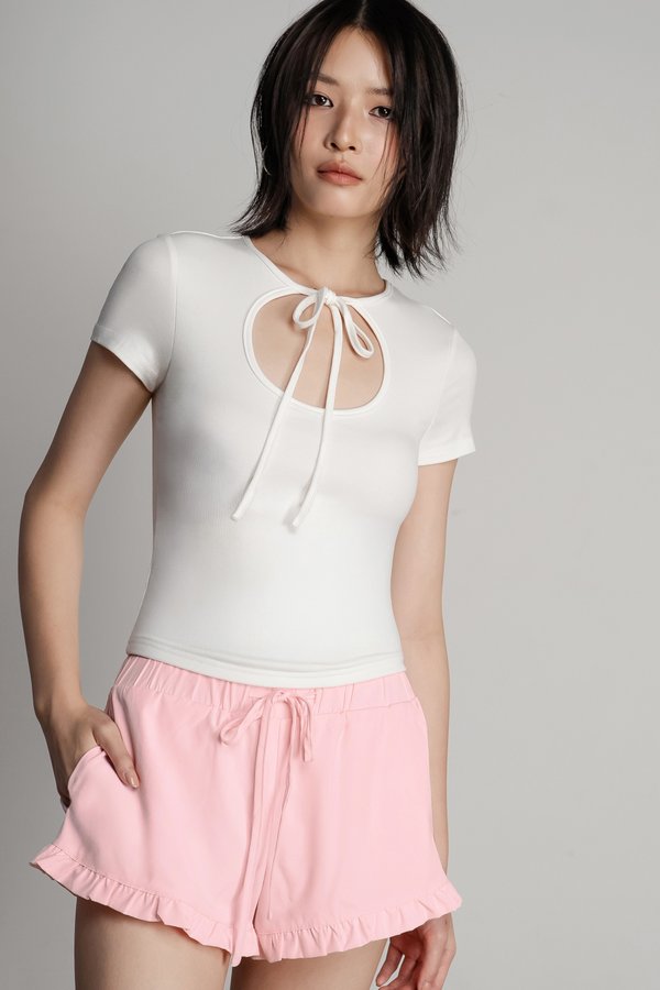 Knotted Top in White