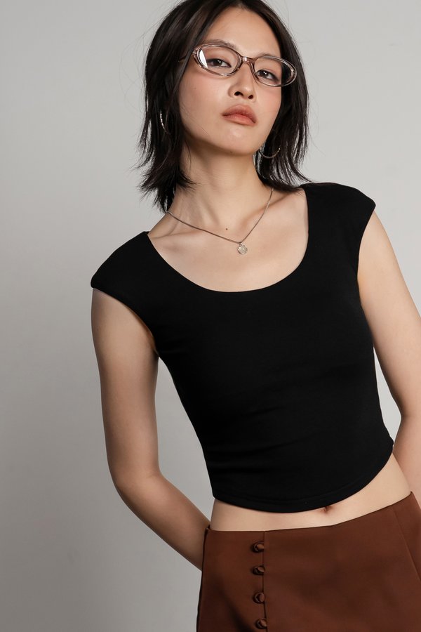 Entwined Top in Black