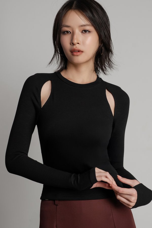 Slice Top in Black