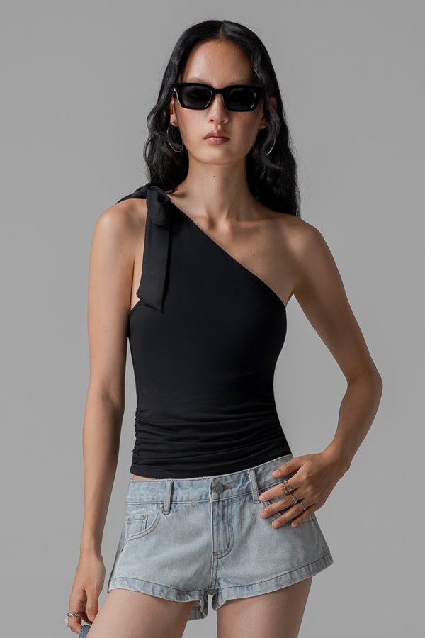 Basic Mini Shorts in Light Wash