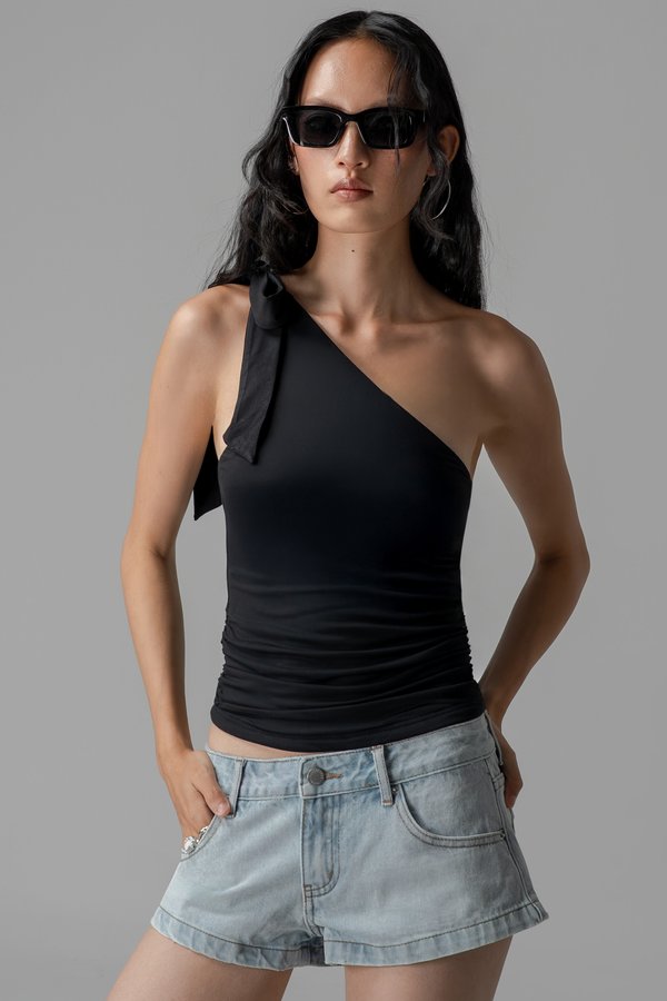 Basic Mini Shorts in Light Wash