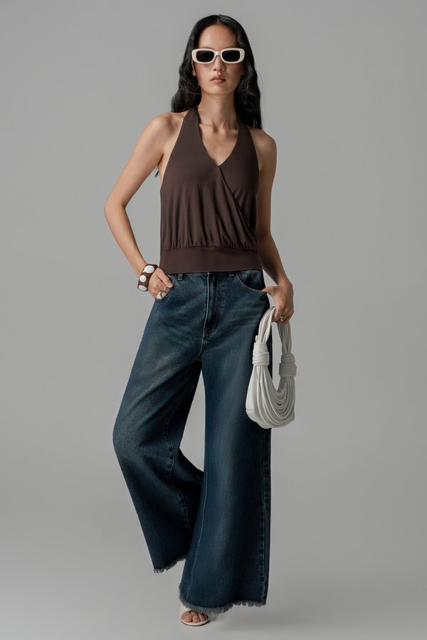Affair Halter Top in Espresso Brown