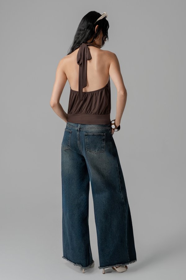 Affair Halter Top in Espresso Brown