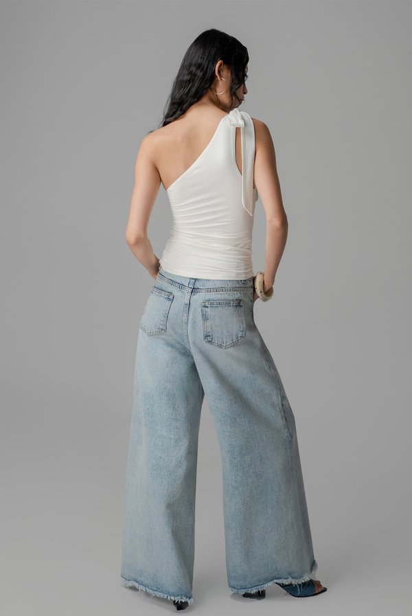 Silken Toga Top in White