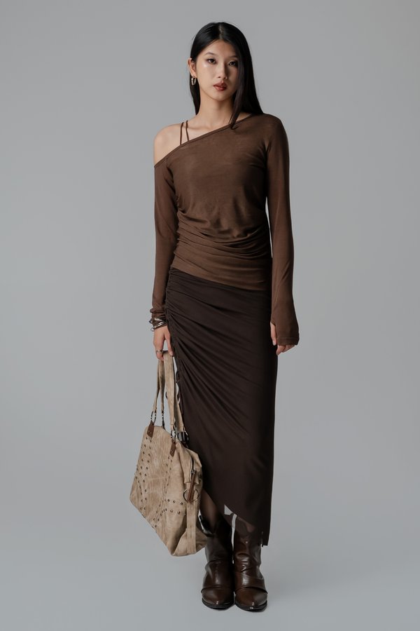 Echo Two-Piece Top in Midnight Brown