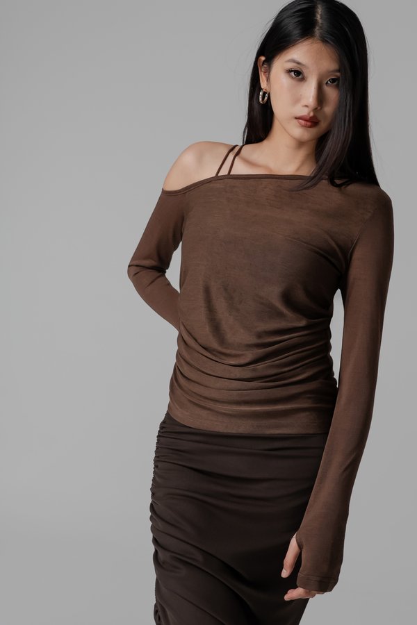 Echo Two-Piece Top in Midnight Brown