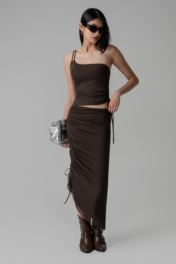 Shadow Skirt in Midnight Brown
