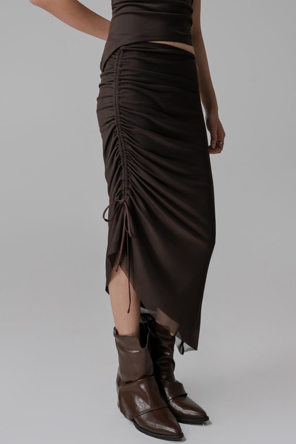 Shadow Skirt in Midnight Brown