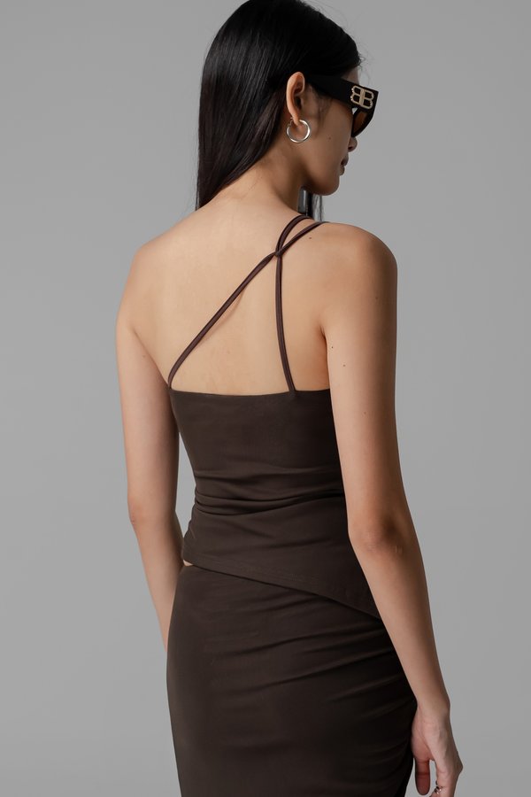 Wispy Top in Midnight Brown