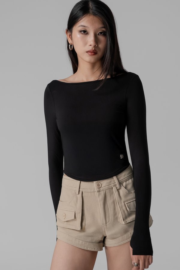 Fragment Two-Way Top in Black