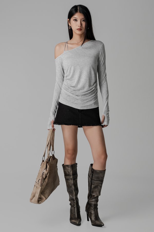 Echo Two-Piece Top in Mist Grey