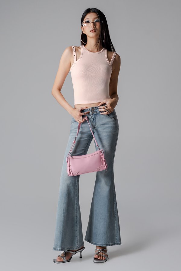 Split Tank Top in Pink