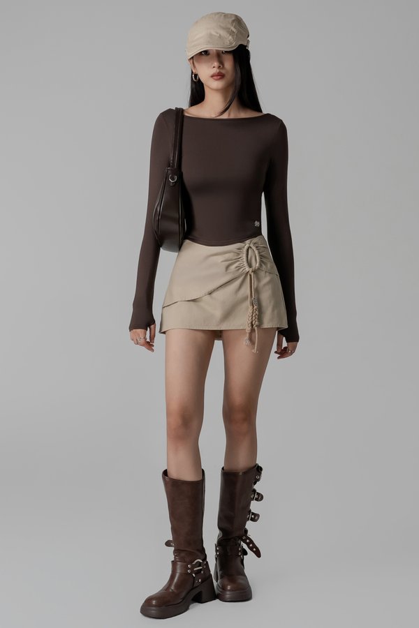 Fragment Two-Way Top in Midnight Brown