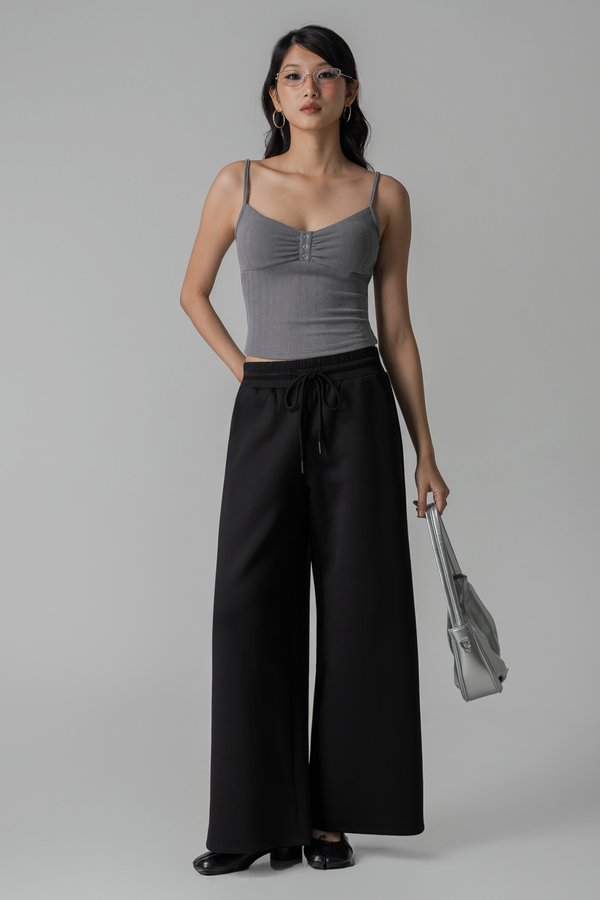 Hazy Drawstring Pants in Black