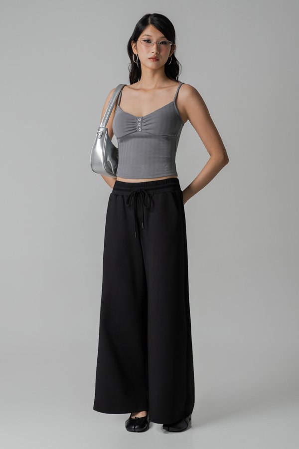 Hazy Drawstring Pants in Black