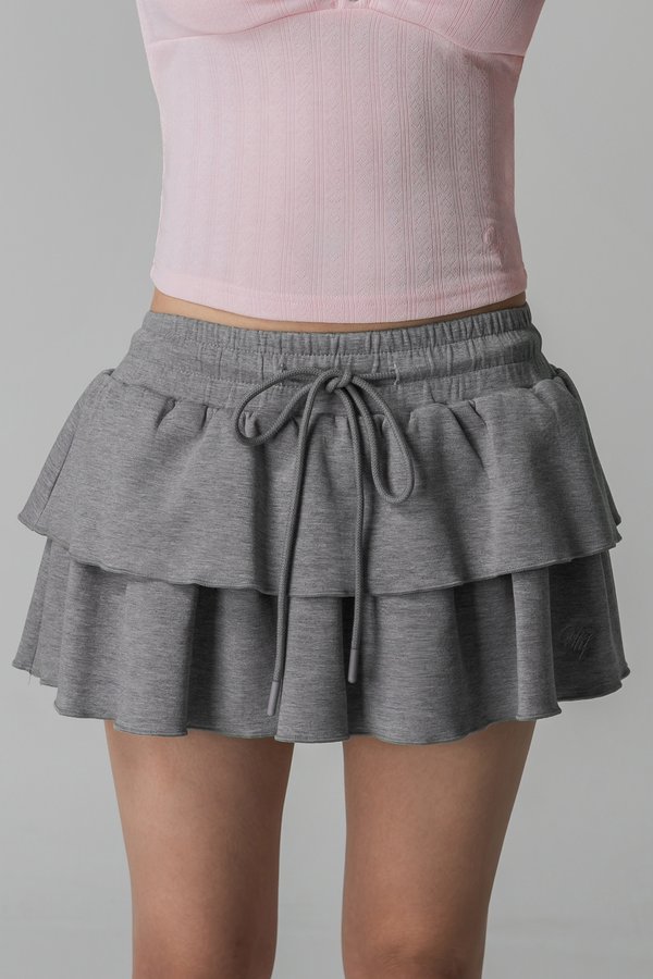 Rhythm Drawstring Skirt in Grey