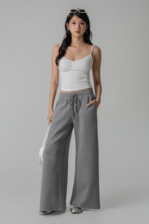 Hazy Drawstring Pants in Grey