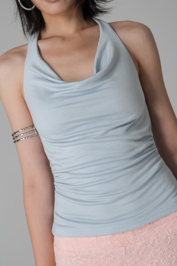 Lucid Lyocell Halter Top in Blue
