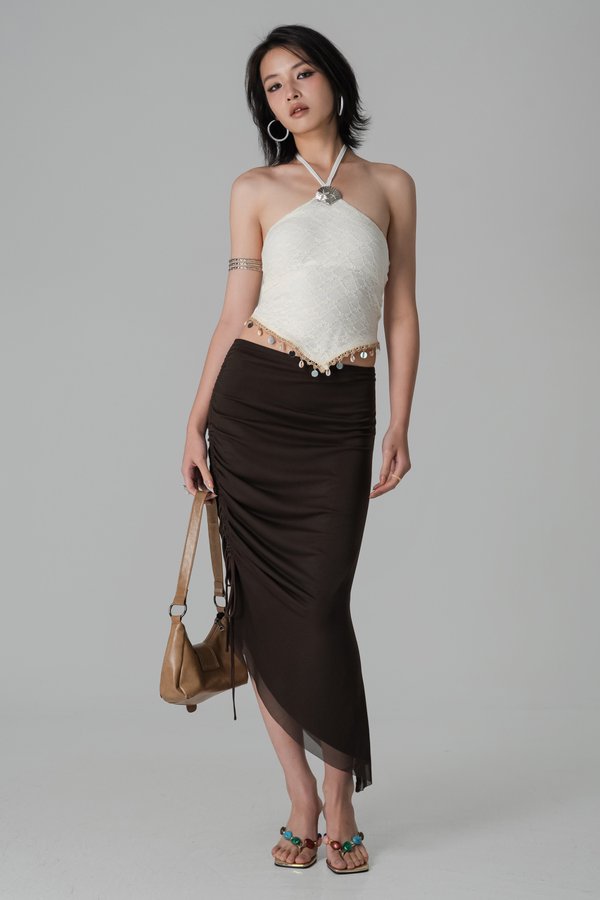 Tidal Halter Top in White