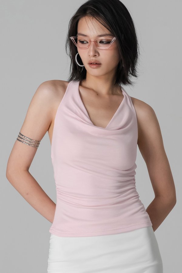 Lucid Lyocell Halter Top in Pink