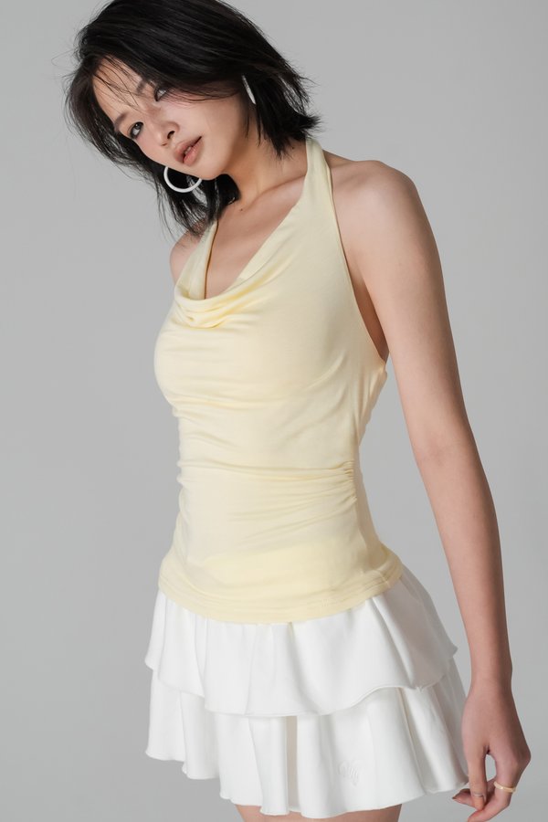 Lucid Lyocell Halter Top in Yellow