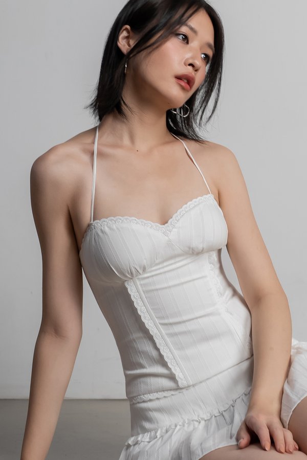 Rosette Top in White