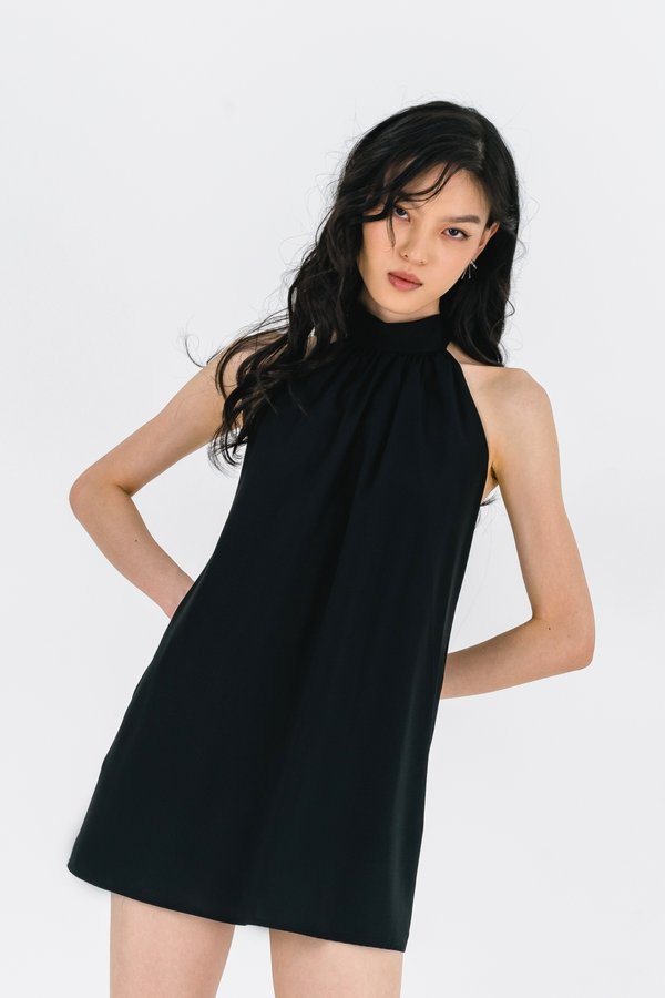 Dip and Tell Dress in Black