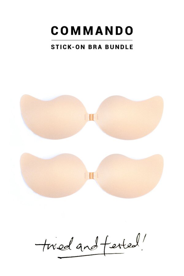 BUNDLE SET - Commando Stick-On Bra in Nude