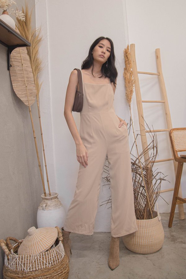 New Year's Jumpsuit in Hay Beige