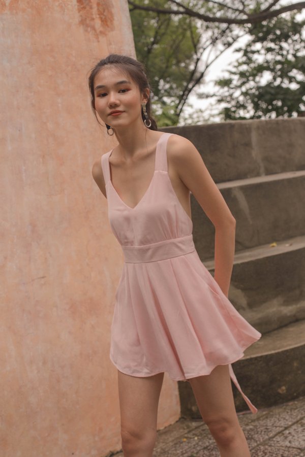 Fun and Games Romper in Pale Pink