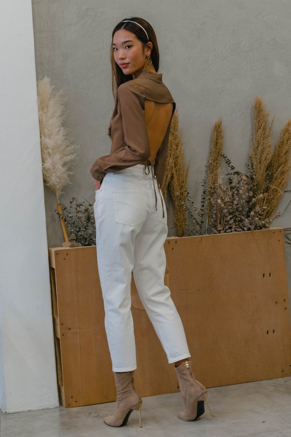 Look Back Shirt in Fawn Brown