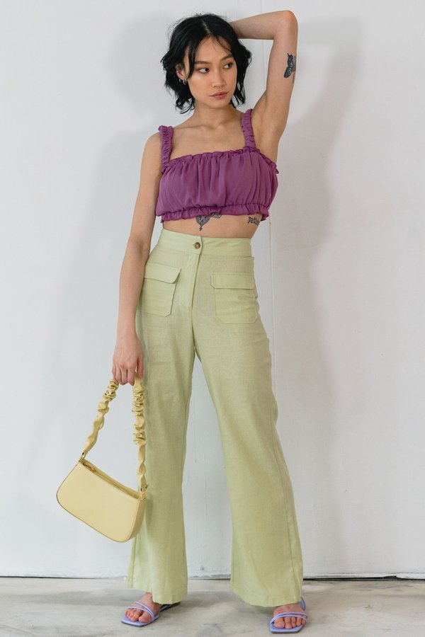 Laid Back Pants in Celery Green