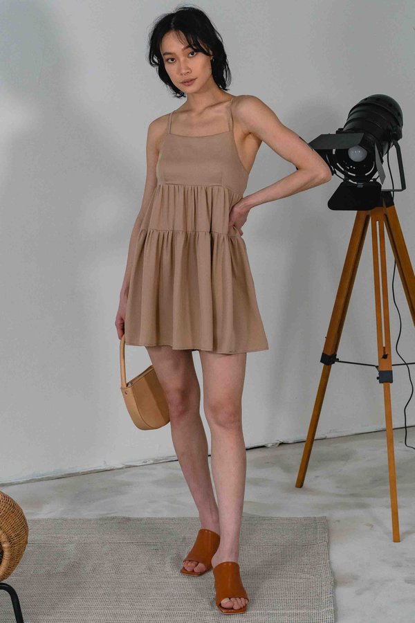 Levels Dress in Ginger Brown