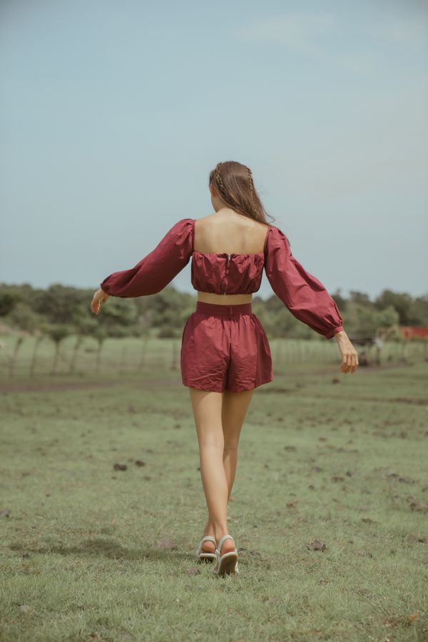 On Retreat Shorts in Currant Red