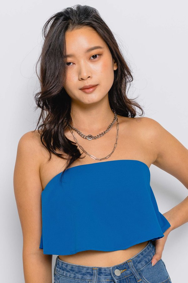 With The Flow Top in Radiant Blue
