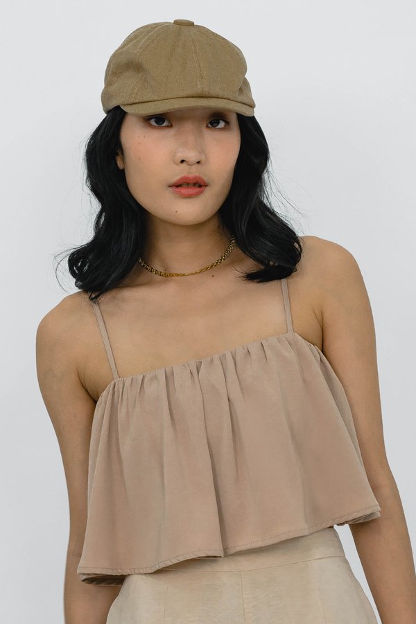 All Day Top in Sand Brown