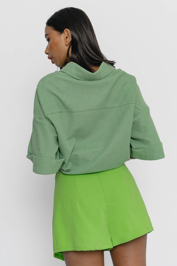 Hide And Peek Skirt in Lime Green