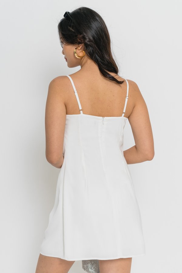 Plot Twist Dress in White