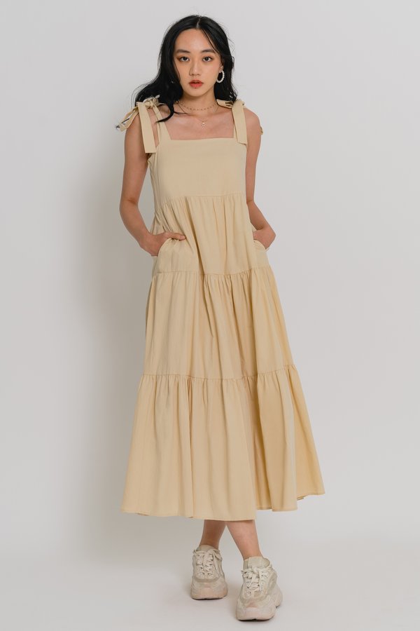 D-I-Y Tiered Maxi in Pale Yellow