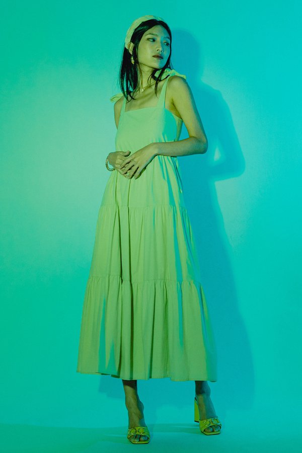 D-I-Y Tiered Maxi in Sage Green
