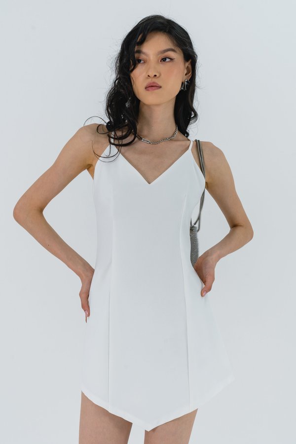 Pin Point Dress in White