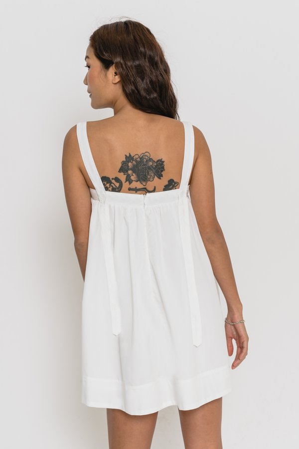 Staples Dress in White